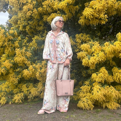 6659/66572 ROSE VISCOSE SET O/S