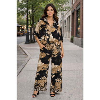 6769 6770 BLACK ITALIAN VISCOSE SET