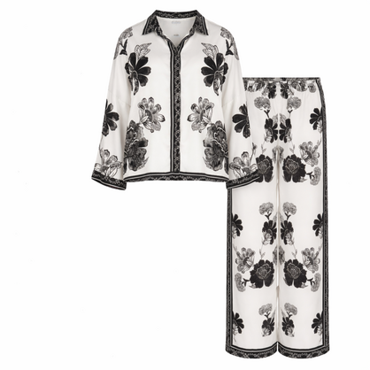 6660 66573 BIANCO VISCOSE SET (TOP/PANT)