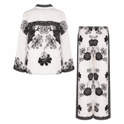 6660 66573 BIANCO VISCOSE SET (TOP/PANT)