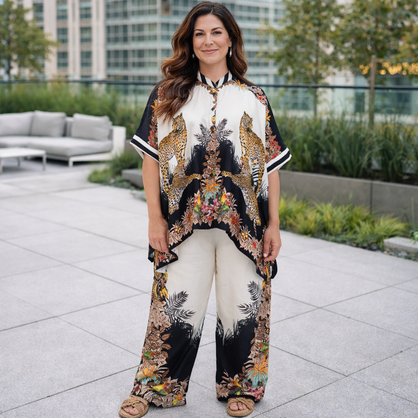 6656-66571  BLACK VISCOSE SET