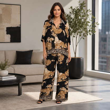 6769 6770 BLACK ITALIAN VISCOSE SET