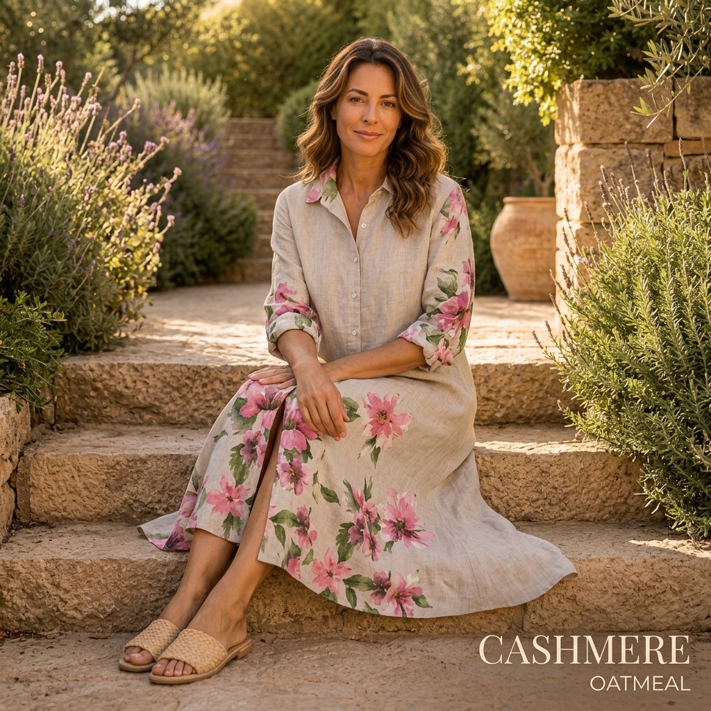 10033 ITALIAN LINEN DRESS 3 COLOURS
