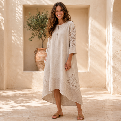 6903 ITALIAN LINEN DRESS 3 COLOURS
