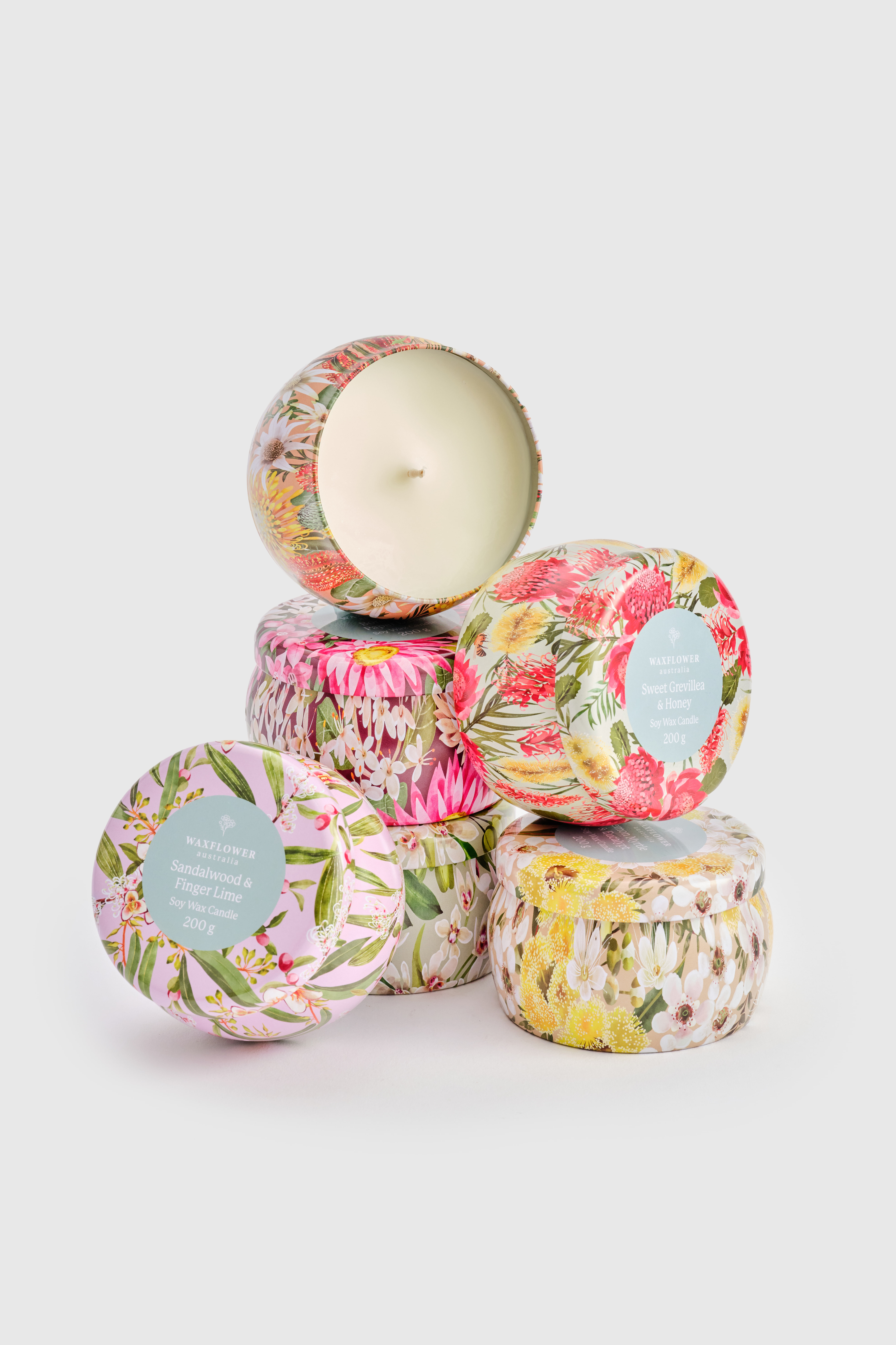 Waxflower Candle Tins 200g