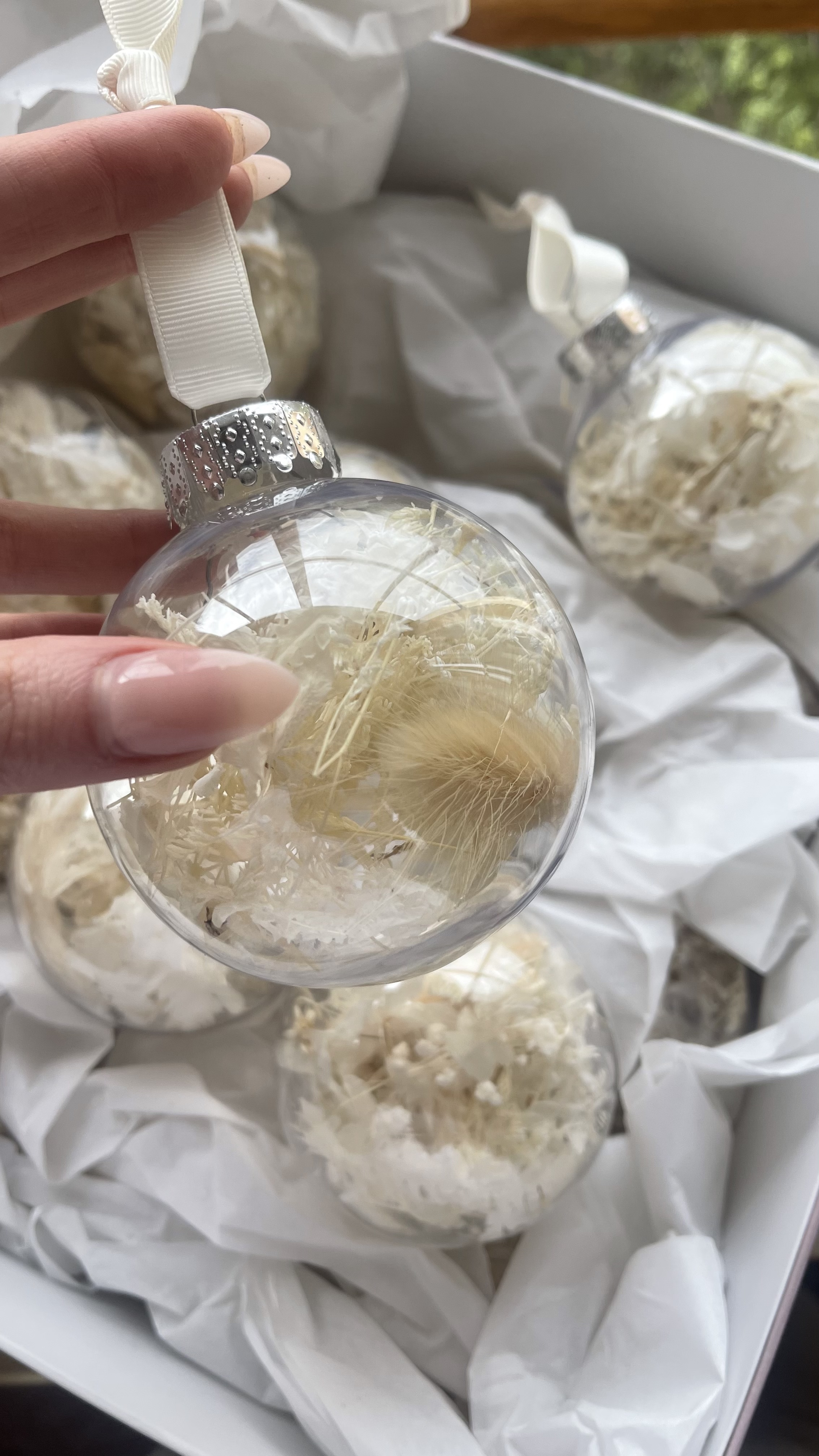 Dried Flower Christmas Baubles