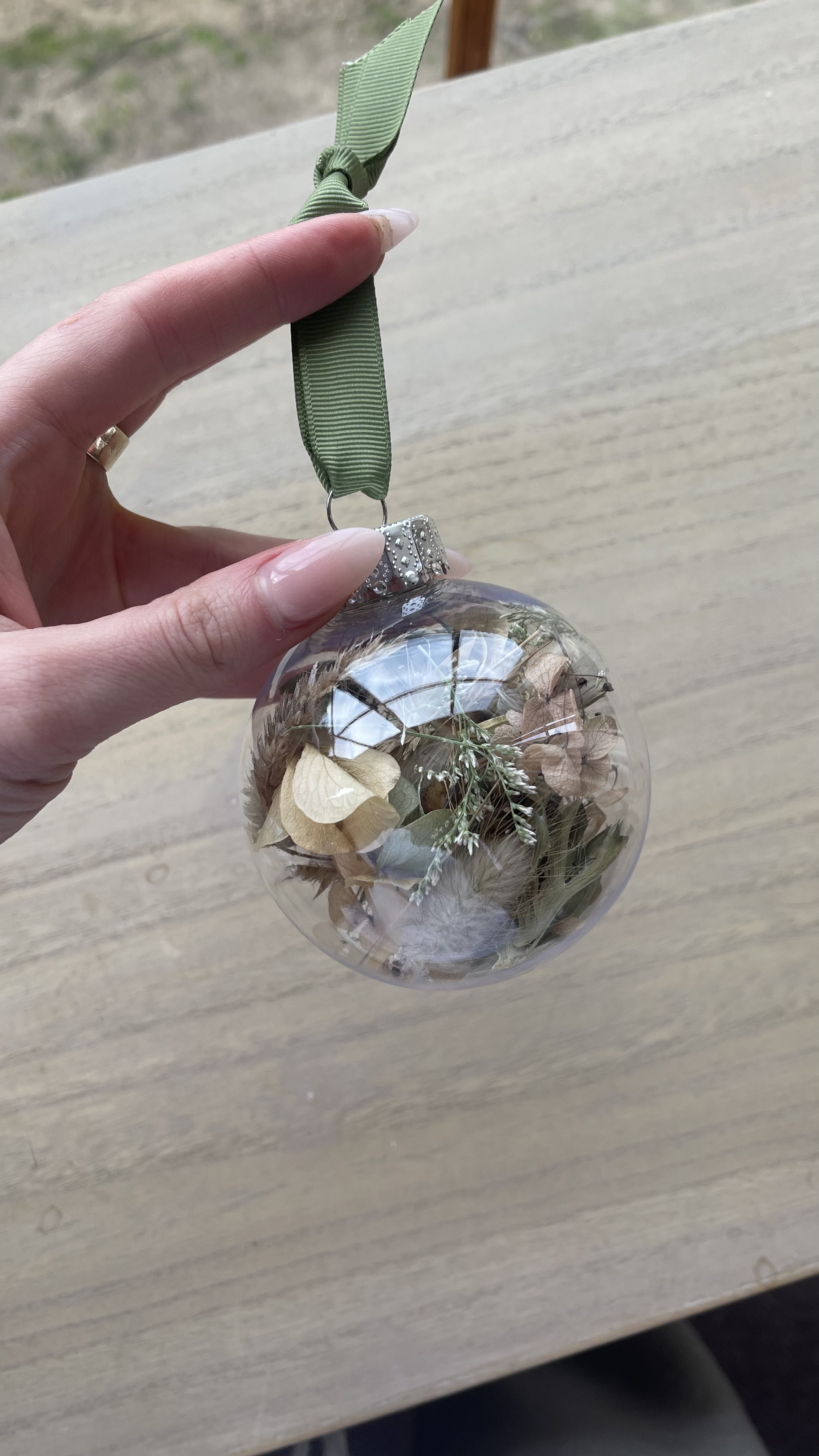 Dried Flower Christmas Baubles