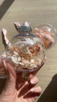 Dried Flower Christmas Baubles