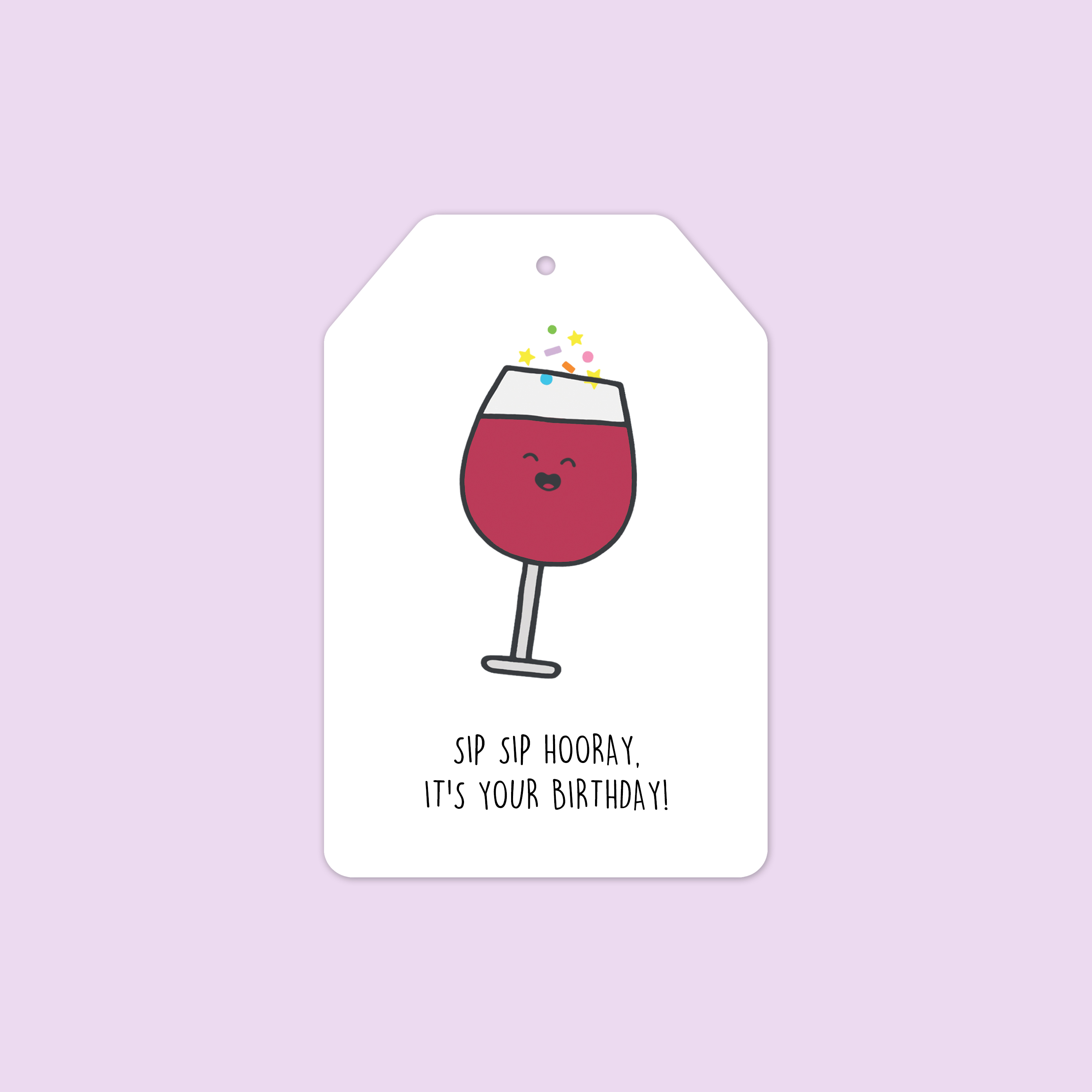 BIRTHDAY | Sip Sip Hooray Gift Tag