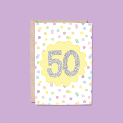 50th Year Card | Milestone (Birthday, Anniversary, Number)