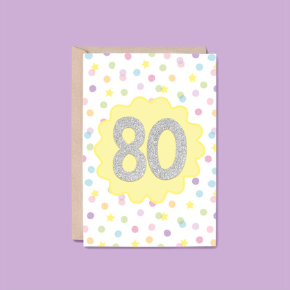 80th Year Card | Milestone (Birthday, Congratulations)