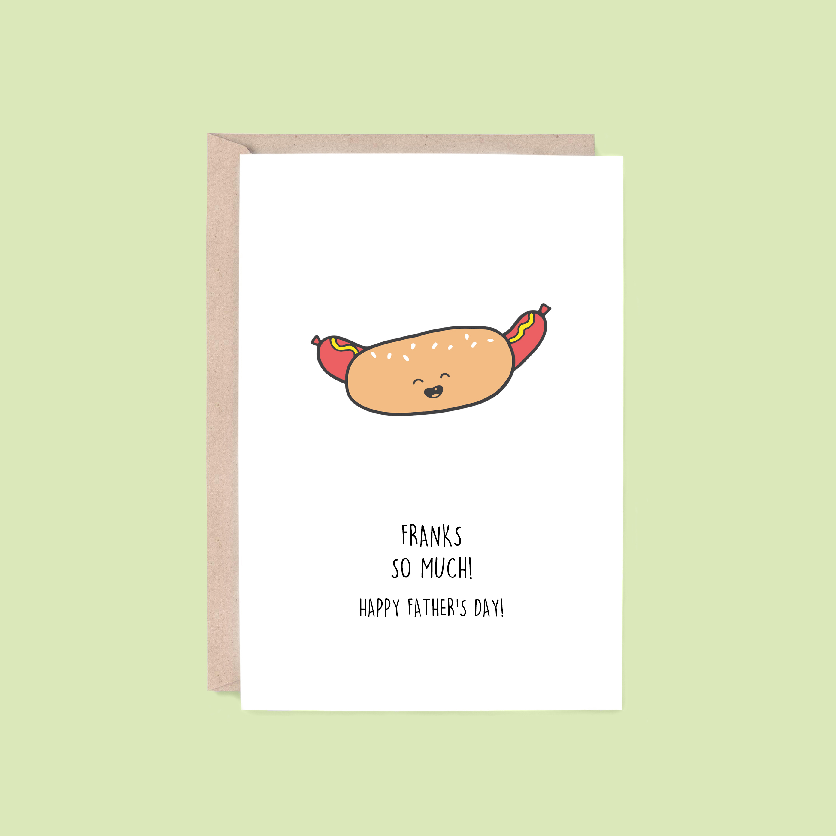 Franks So Much Father's Day Card | Hot Dog (Dad Card, Funny)