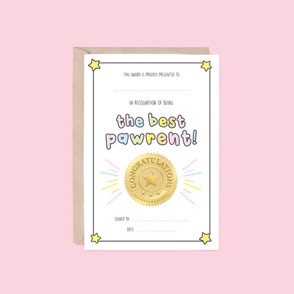 Best Pawrent Card | Award (Mother's Day, Father's Day)