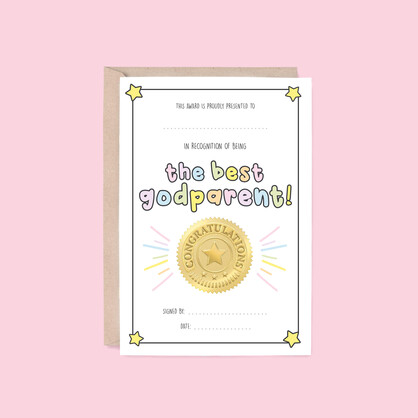 Best Godparent Card | Award (Baptism, Birthday, Thank You)