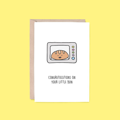 Congratulations Card: Little Bun | Bun in the Oven