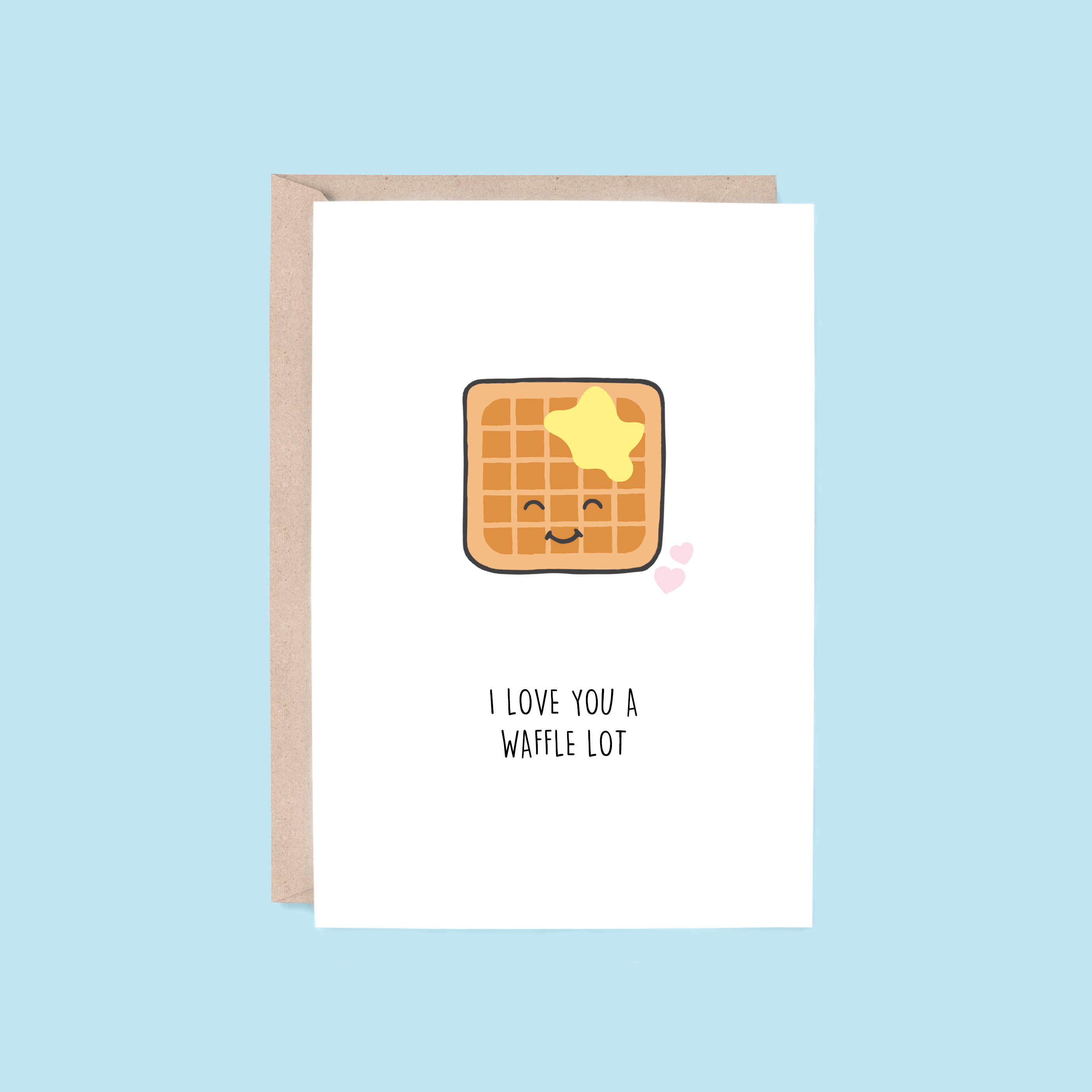 Love You A Waffle Lot Card | Waffle (Anniversary, Funny)