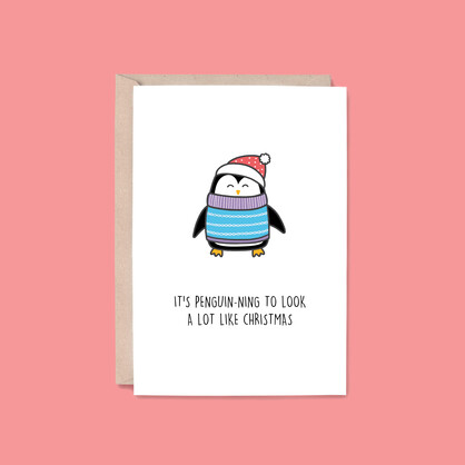 CHRISTMAS | Penguin-ning To Look Greeting Card