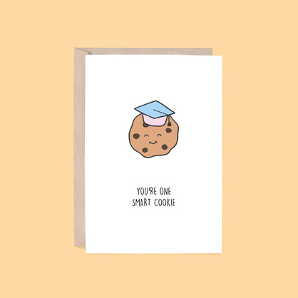 Smart Cookie Card | Cookie (Encouragement, Graduation, Pun)