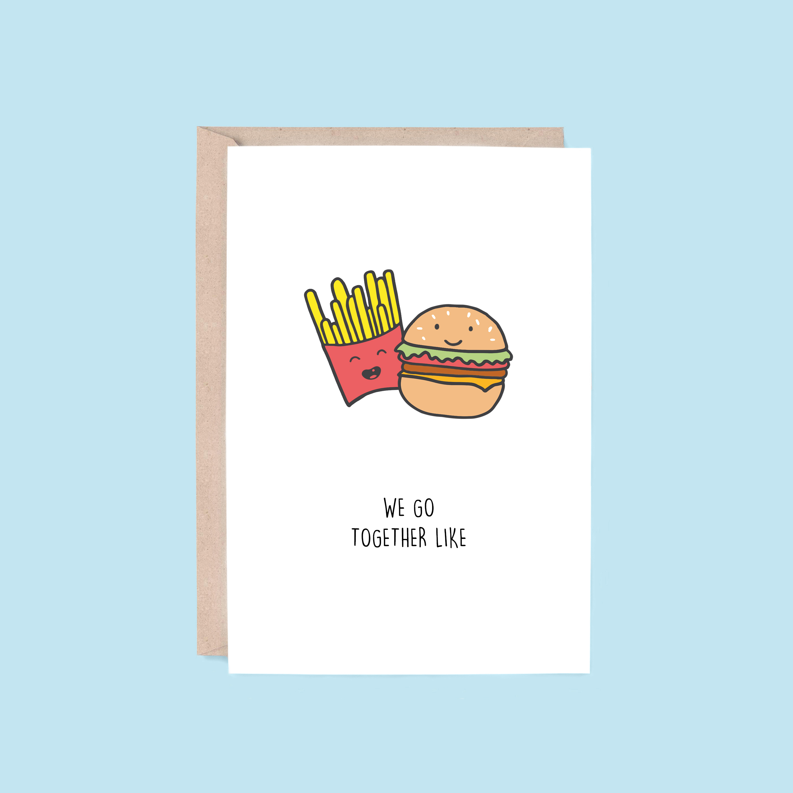 We Go Together Card | Burger (Anniversary, Friendship, Pun)