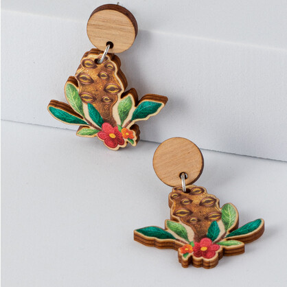 Australian Banksia pods wooden earrings