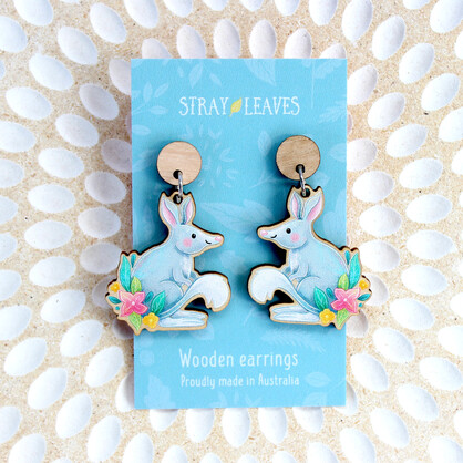 Bilby wooden earrings