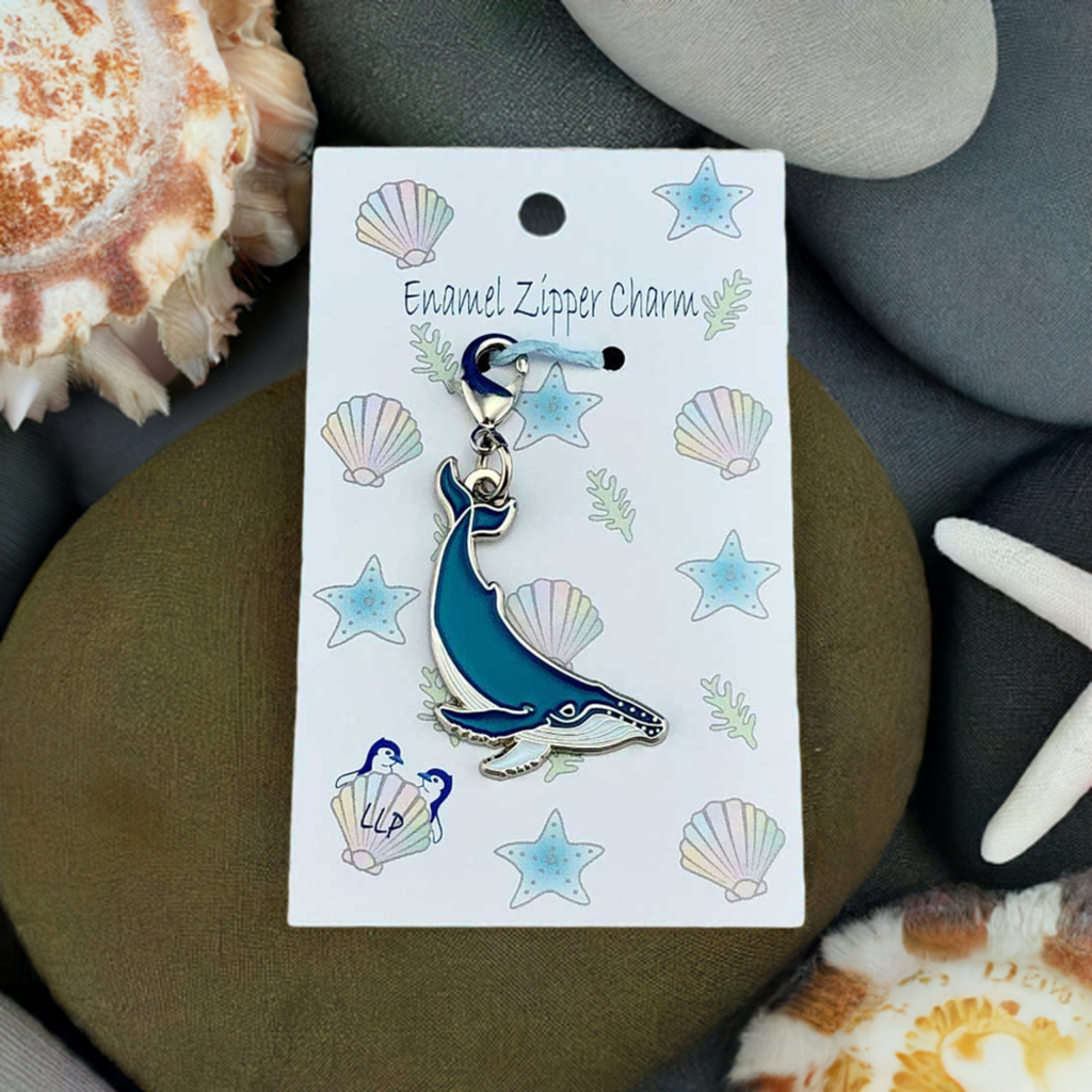 Humpback Whale Zipper Charm