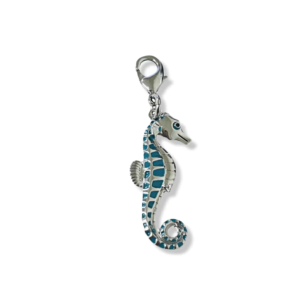 Seahorse Enamel Zipper Charm