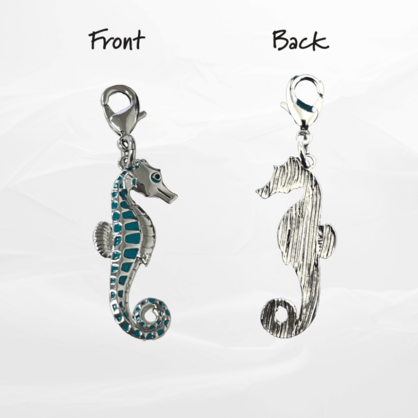 Seahorse Enamel Zipper Charm