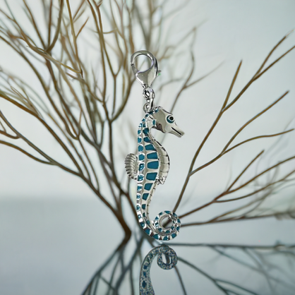 Seahorse Enamel Zipper Charm
