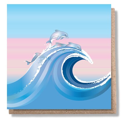 Dolphin Wave Riders Card