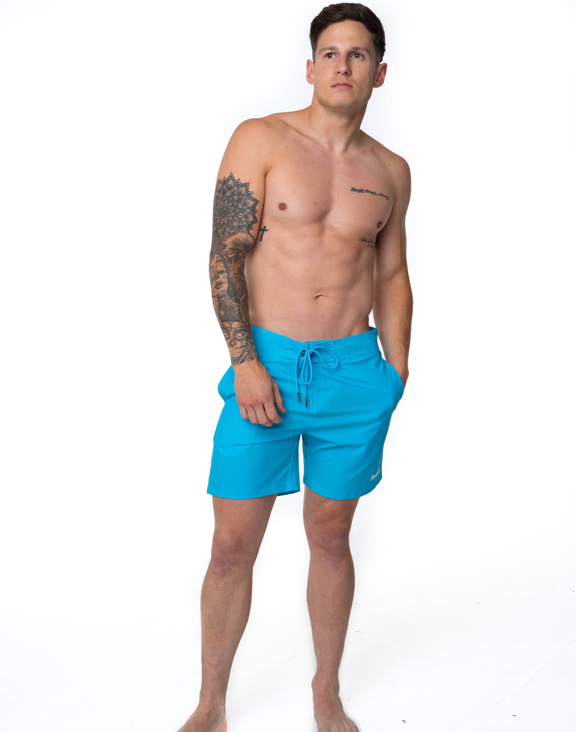 Wholesale EcoFriendly Mens Swimwear Cobalt Blue Boardshorts SevenC