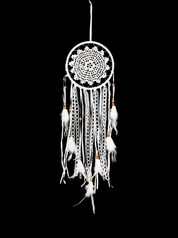 16cm White Crochet Dream Catcher