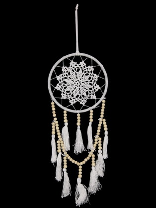 16cm White Crochet Dream Catcher