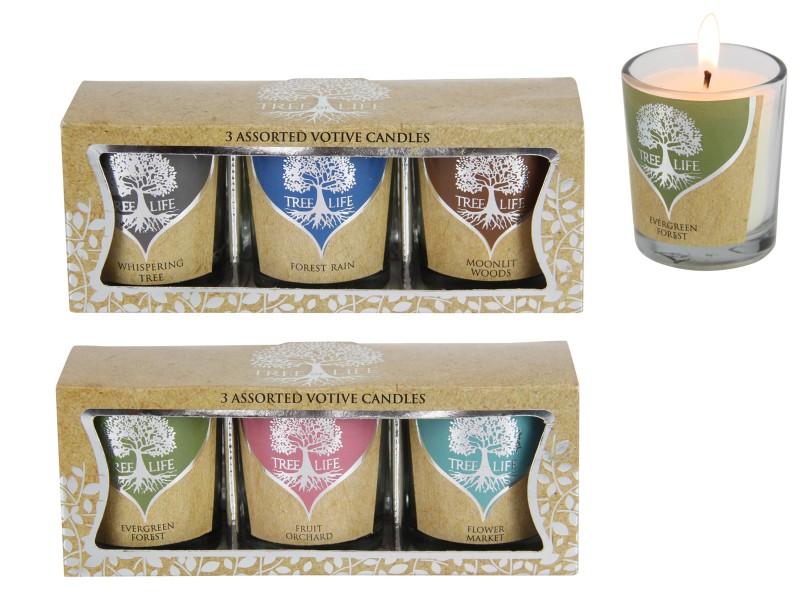 Wholesale Set Of 3 Candles Tree Of Life Design 2 Asstd Amica Fieldfolio