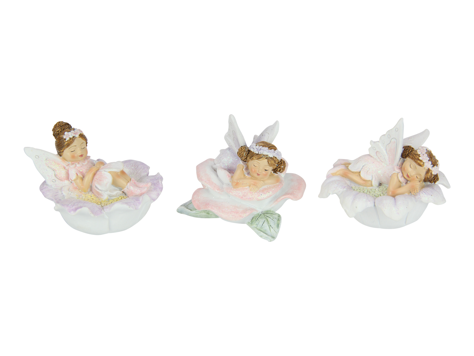 8cm Baby Fairy Sleeping in Flower 3 Asstd