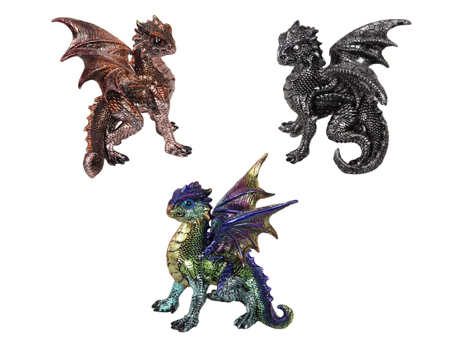 13cm Young Dragon in Defence Pose 3 Asstd