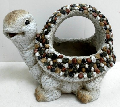 Pebbles Turtle Planter Terracotta/Magnesia 36x26cm