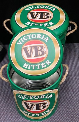 Storage Stools & Cooler - VB Beer, Set of 2