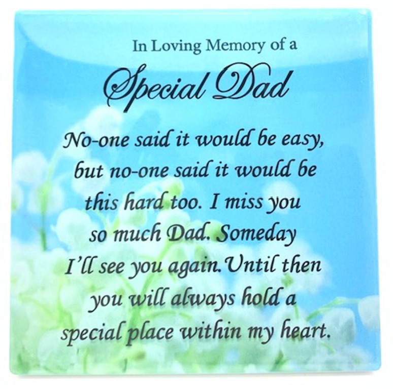 Signs - Plaque Memorial In Loving Memory of a Special Dad (ceramic) 15x15cm