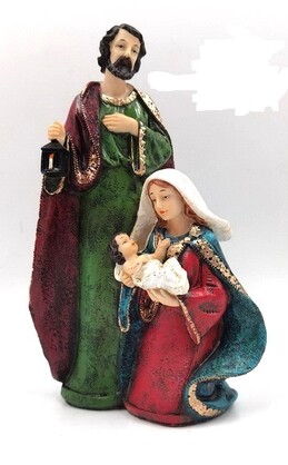 Christmas - Nativity (polyresin) Holy Family Joseph, Mary and Jesus 17x29cm