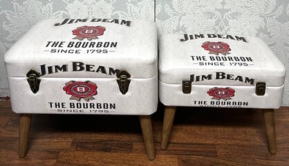Storage Seats - Jim Beam White, Set of 2