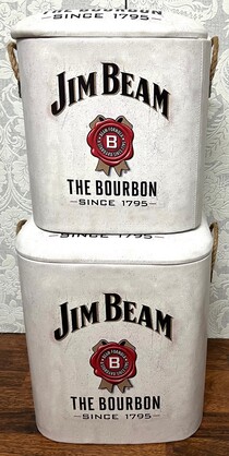 Storage Stools - Jim Beam White, Set of 2