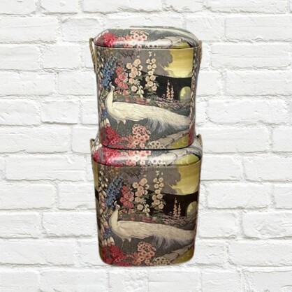 Storage Stools - White Peacock, Set of 2