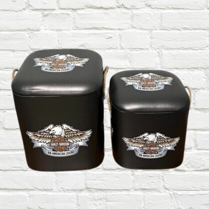Storage Stools - Harley Davidson Eagle, Set of 2