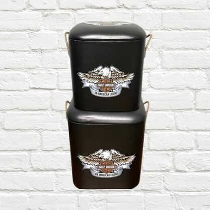 Storage Stools - Harley Davidson Eagle, Set of 2