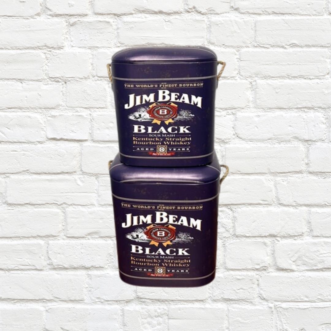 Storage Stools - Jim Beam Black, Set of 2