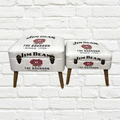 Storage Seats - Jim Beam White, Set of 2