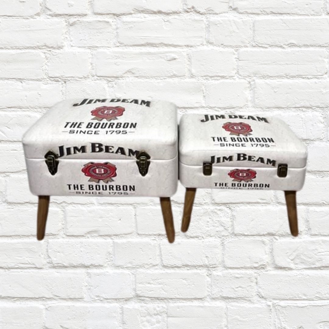 Storage Seats - Jim Beam White, Set of 2