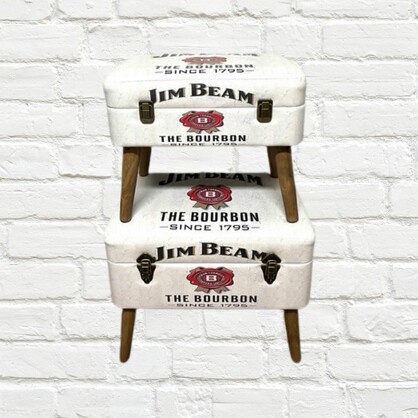 Storage Seats - Jim Beam White, Set of 2
