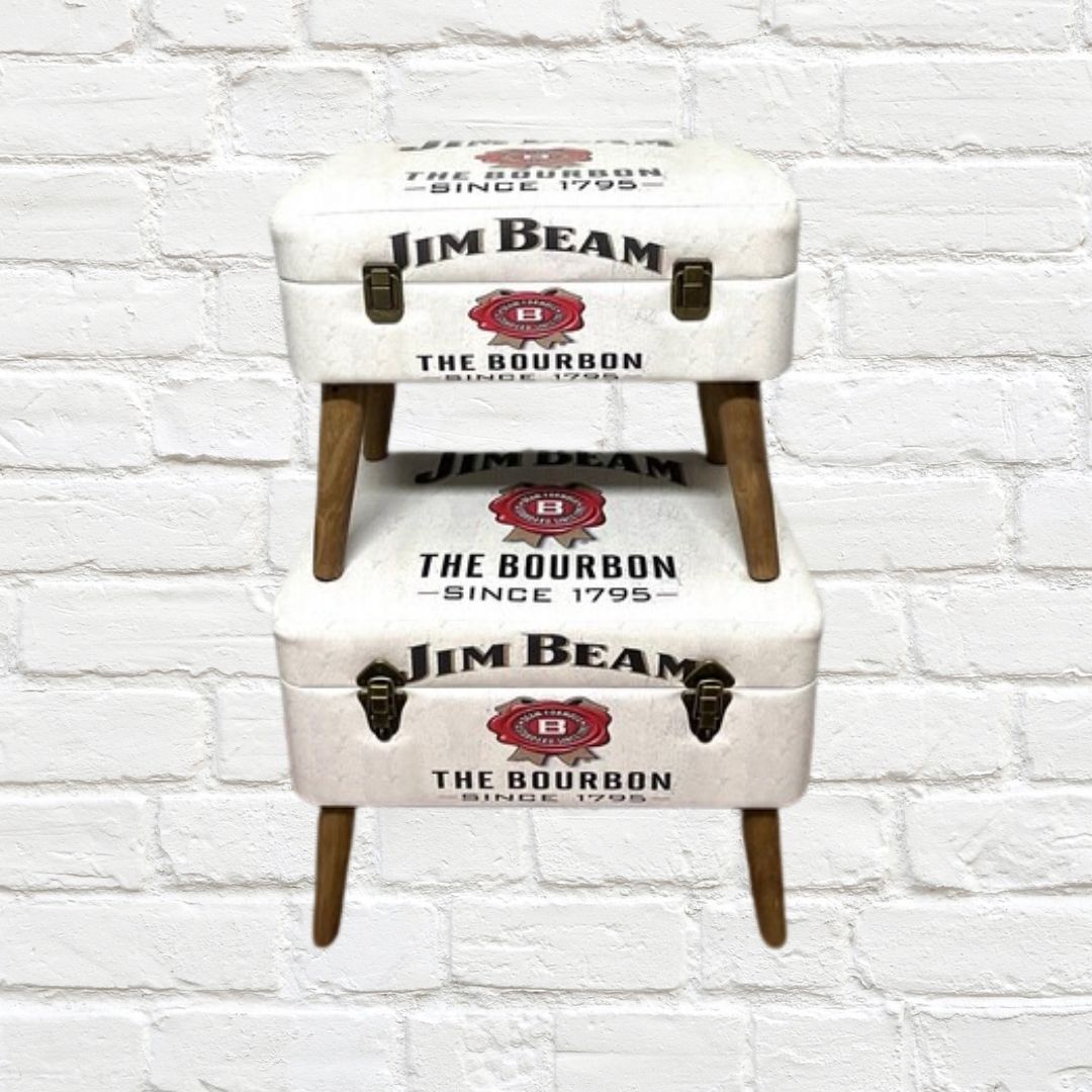 Storage Seats - Jim Beam White, Set of 2